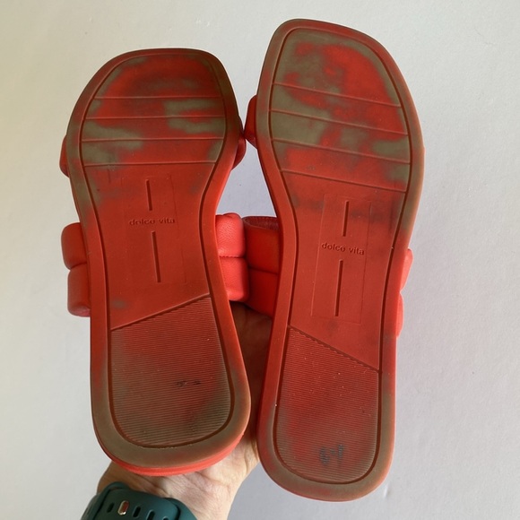 Dolce Vita Adore slide sandal coral women’s 8 VGUC padded strap - Picture 5 of 6